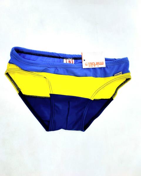 COSTUME MIRTILLO SLIP BLU GIALLO TG 16 ANNI NUOVO!