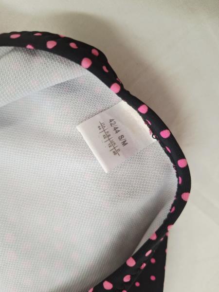 COSTUME NERO POIS FUCSIA DUE PEZZI TG 42/44
