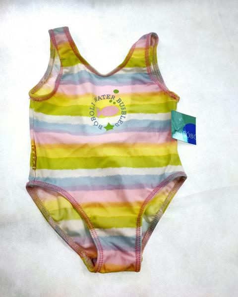 COSTUMINO BOBOLI RIGHE COLORATE TG 6 MESI