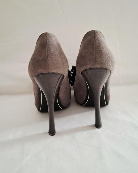 DECOLLETE POLLINI GRIGIO PUNTA APERTA FIOCCO N 35