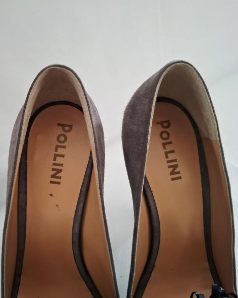 DECOLLETE POLLINI GRIGIO PUNTA APERTA FIOCCO N 35
