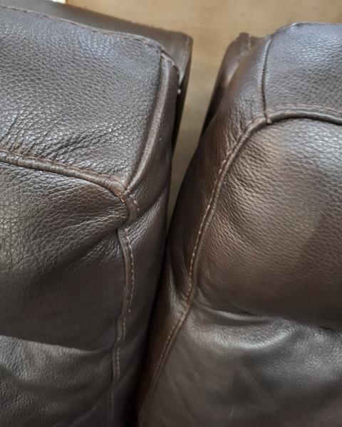 DIVANO PELLE MARRONE SCURO DOPPIO ANGOLO