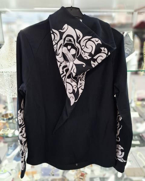 FELPA EMPORIO ARMANI NERA ZIP GIALLA TG M CAPPUCCIO TESCHIO