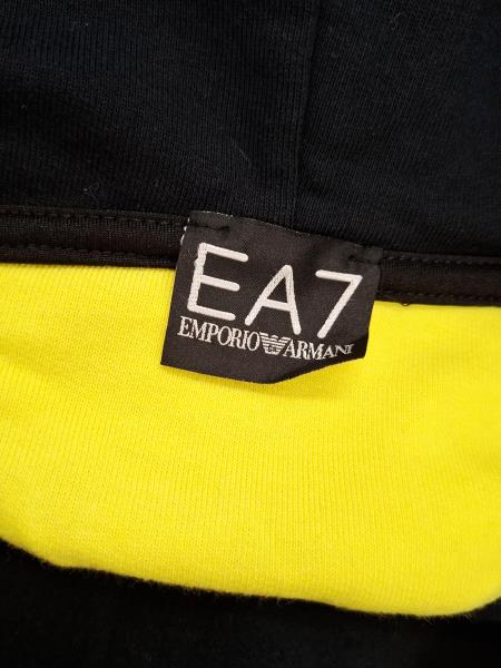 FELPA EMPORIO ARMANI NERA ZIP GIALLA TG M CAPPUCCIO TESCHIO