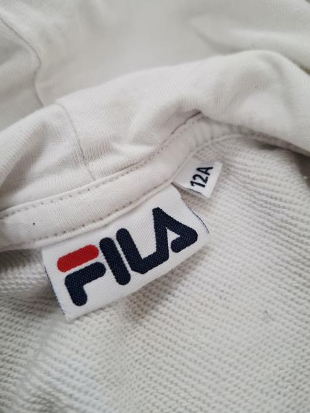 FELPA FILA BIANCA SCRITTE GIALLE TG 12 ANNI