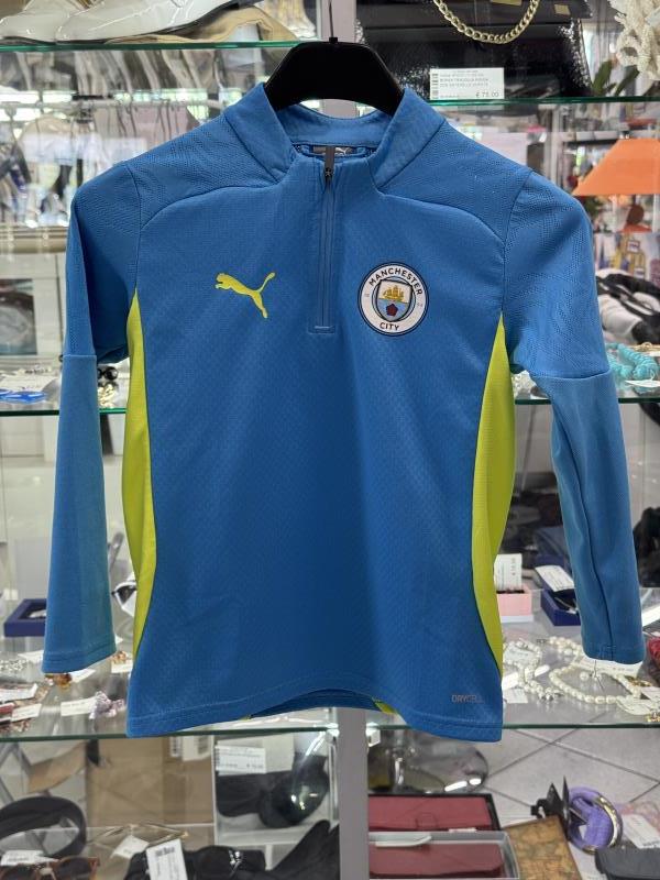 FELPA PUMA MAN CITY AZZURRA GIALLA TG 5/6 ANNI