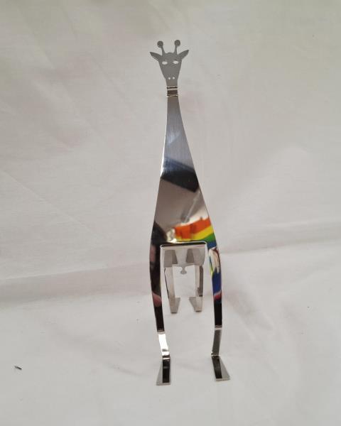 FIGURA DECORATIVA GIRAFFA ACCIAIO ALESSI