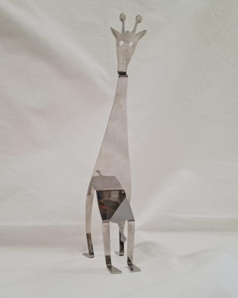 FIGURA DECORATIVA GIRAFFA ACCIAIO ALESSI