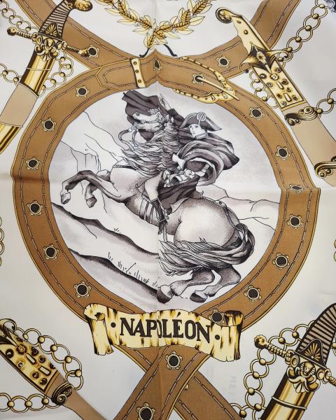 FOULARD HERMES NAPOLEON FANTASIA MARRONE