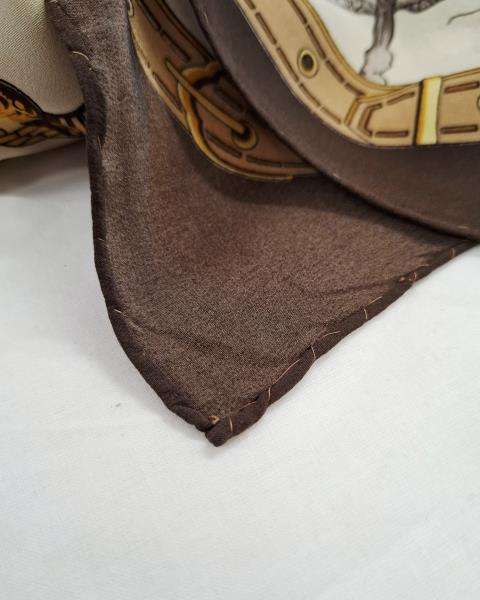 FOULARD HERMES NAPOLEON FANTASIA MARRONE