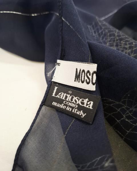 FOULARD MOSCHINO BLU SETA