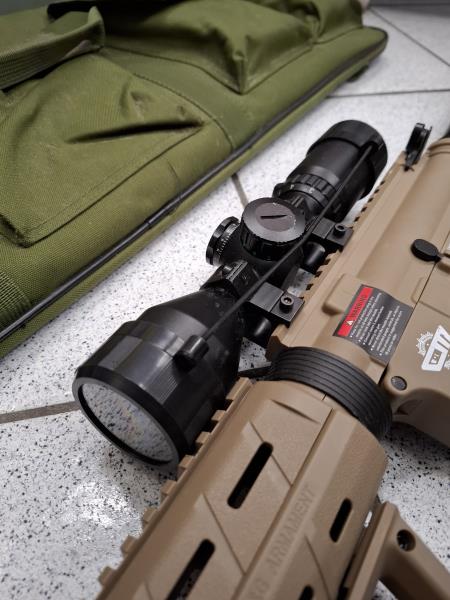 FUCILE SOFTAIR G&G CM16 MOD 0  DST + CUSTODIA, CARICATORI E MIRINO (NO CARICABATTERIE)