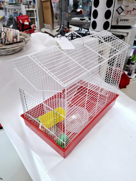 GABBIA CRICETI ROSSA BIANCA ACCESSORI