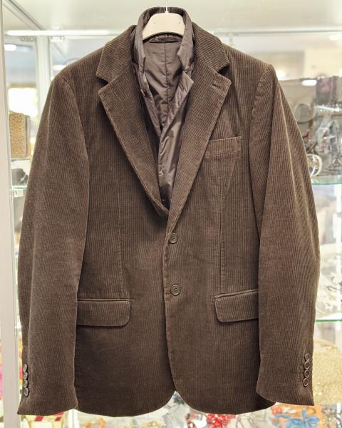 GIACCA ASPESI VELLUTO MARRONE CON INTERNO TERMICO TG S