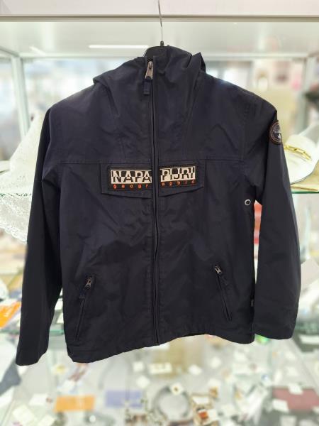 GIACCA BIMBO NAPAPIJRI BLU CON CAPPUCCIO TG 10 ANNI