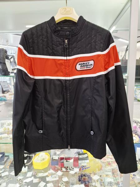 GIACCA HARLEY DAVIDSON NERA ARANCIO TG S