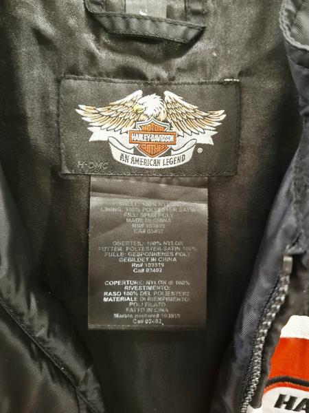 GIACCA HARLEY DAVIDSON NERA ARANCIO TG S