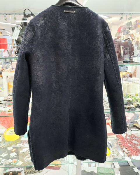 GIACCA ONLY DOUBLEFACE BLU PELO VERDE TG M