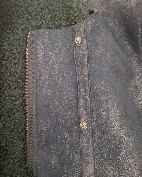 GIACCA ONLY DOUBLEFACE BLU PELO VERDE TG M