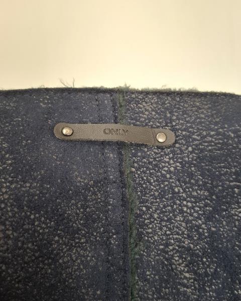 GIACCA ONLY DOUBLEFACE BLU PELO VERDE TG M