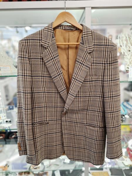 GIACCA UOMO MASTERLY CUTTER SCOZZESE BEIGE MARRONCINO TG 52
