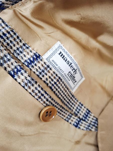 GIACCA UOMO MASTERLY CUTTER SCOZZESE BEIGE MARRONCINO TG 52