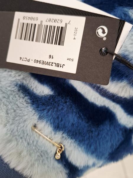 GIACCONE GUESS AZZURRO PELO DOUBLEFACE TG S NUOVO!
