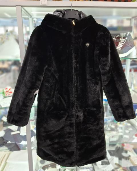 GIACCONE GUESS NERO PELLICCIOTTO DOUBLEFACE TG S NUOVO!
