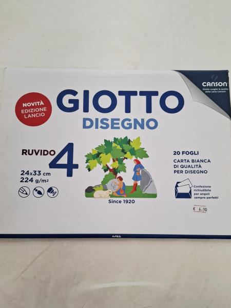 ALBUM DA DISEGNO 4 GIOTTO 20 FOGLI, 24x33 cm, RUVIDO