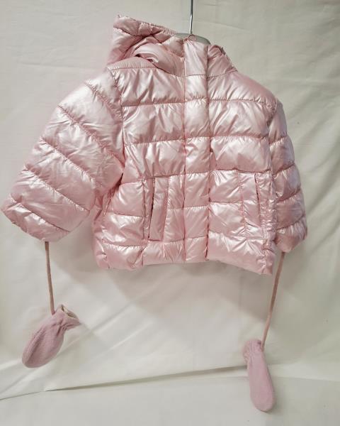 GIUBBINO BABY CLUB ROSA CON GUANTINI TG 0/3 MESI