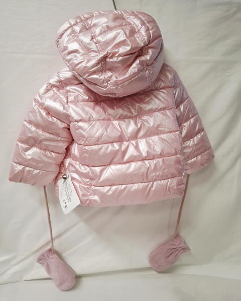 GIUBBINO BABY CLUB ROSA CON GUANTINI TG 0/3 MESI