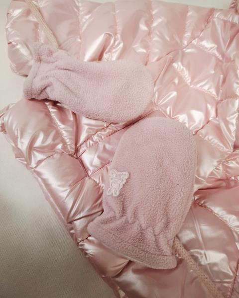 GIUBBINO BABY CLUB ROSA CON GUANTINI TG 0/3 MESI