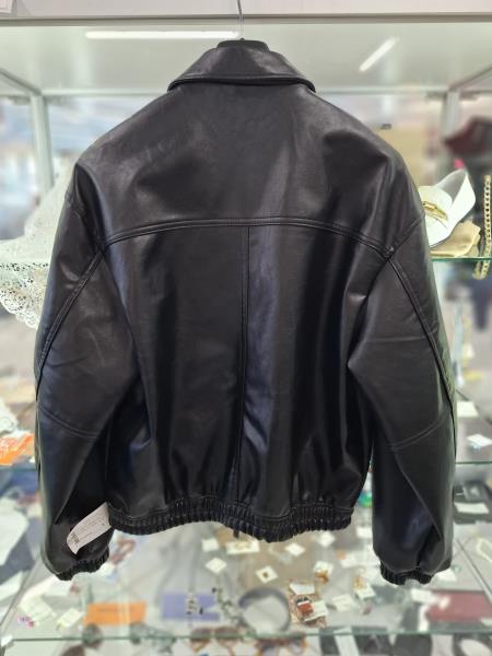 GIUBBINO BERSHKA ECOPELLE NERO TG S UOMO