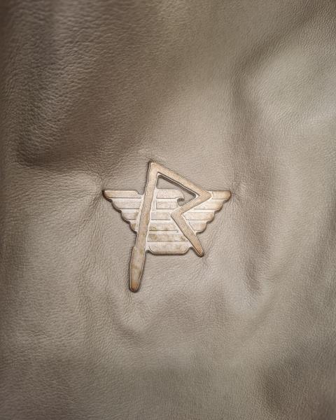 GIUBBINO PELLE RIHANNA FOR ARMANI JEANS GRIGIO TG 42