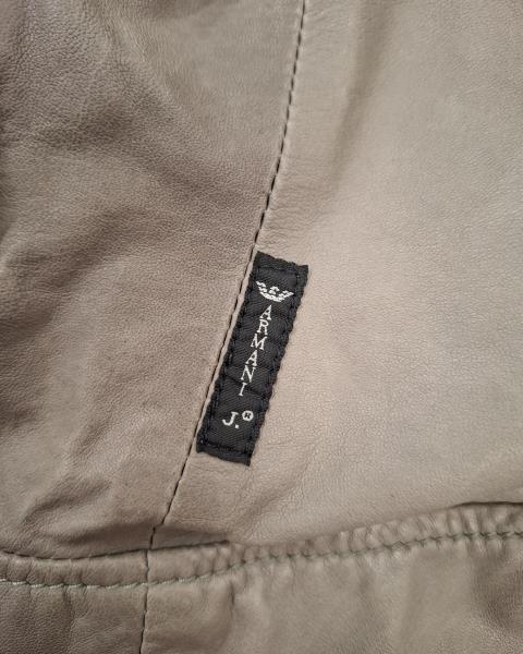 GIUBBINO PELLE RIHANNA FOR ARMANI JEANS GRIGIO TG 42