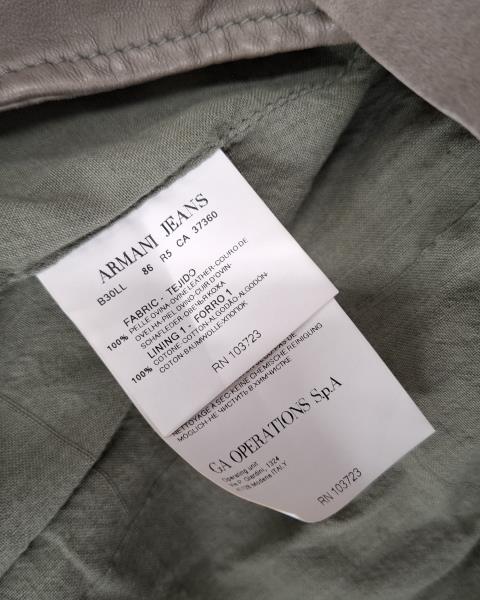 GIUBBINO PELLE RIHANNA FOR ARMANI JEANS GRIGIO TG 42