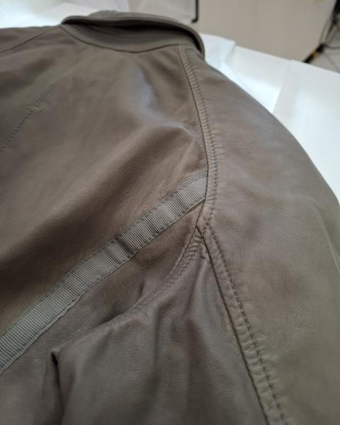 GIUBBINO PELLE RIHANNA FOR ARMANI JEANS GRIGIO TG 42