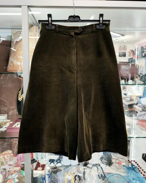 GONNA PANTALONE COLMAR VERDE VELLUTO VINTAGE TG 42
