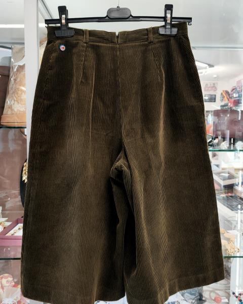 GONNA PANTALONE COLMAR VERDE VELLUTO VINTAGE TG 42