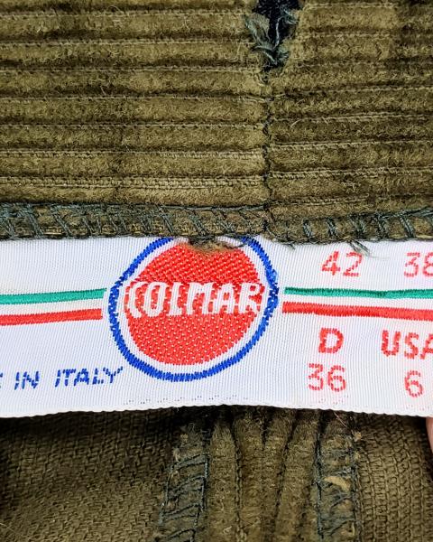 GONNA PANTALONE COLMAR VERDE VELLUTO VINTAGE TG 42