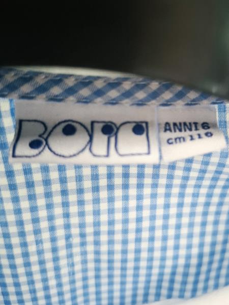 GREMBIULE ASILO BORA QUADRETTI AZZURRO TG 6 ANNI