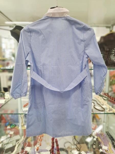 GREMBIULE ASILO BORA QUADRETTI AZZURRO TG 6 ANNI
