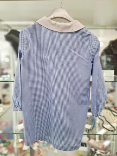 GREMBIULE ASILO VERY S-COOL QUADRETTI AZZURRO TG 3 ANNI