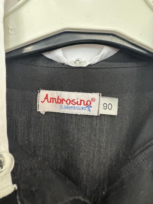GREMBIULE NERO AMBROSINO ZIP TG 11 ANNI