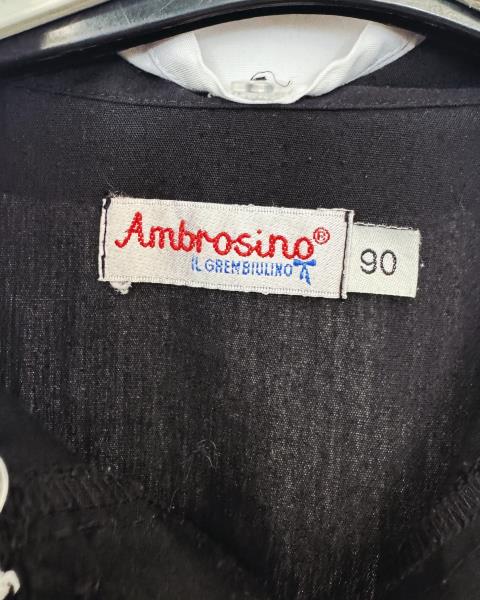GREMBIULE NERO AMBROSINO ZIP TG 11 ANNI
