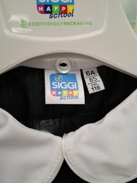 GREMBIULE SIGGI NERO TG 6 ANNI NUOVO!