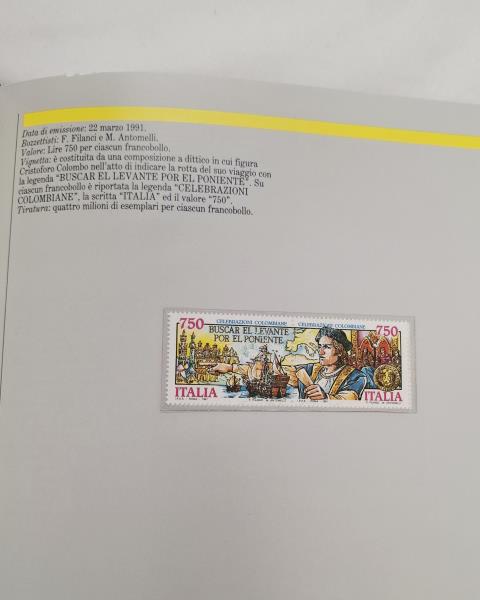 IL LIBRO DEI FRANCOBOLLI D'ITALIA 1991