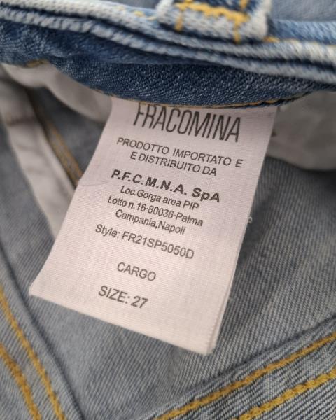 JEANS FRACOMINA CARGO TASCHE PIETRE TG 27 (veste 40/42)