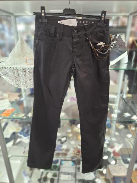 JEANS FREESOUL NERO CATENELLA TG 37 (veste 40/42) nuovi!