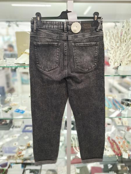 JEANS STRADIVARIUS NERO STRAPPO GINOCCHIA TG 44